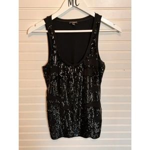 Express Sparkle Black Dress Tank Size Small